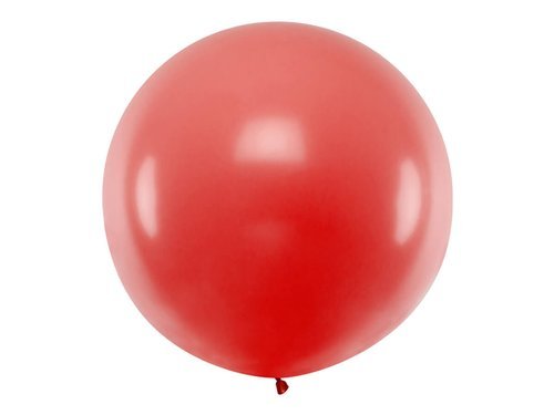 Giant Balloon 1m diameter - red pastel.