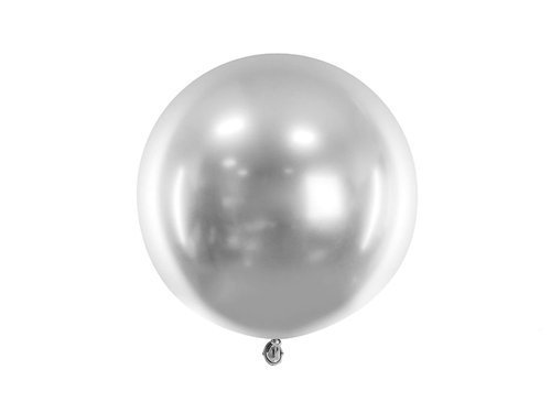 Giant Balloon 60cm diameter - glossy silver