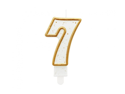 Glitter Gold Candle no 7 - 1 pc