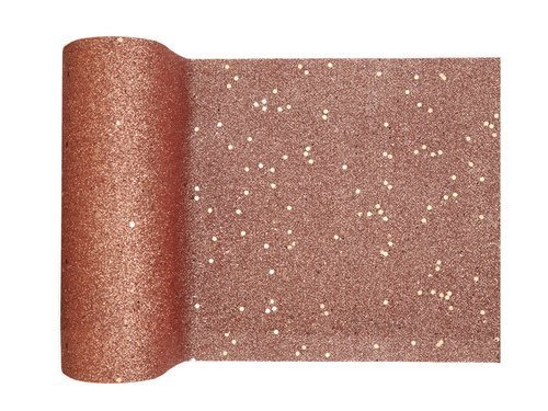 Glitter table runner rose gold