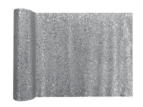 Glitter table runner silver