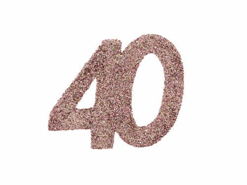 Glittered Birthday 40 rose gold