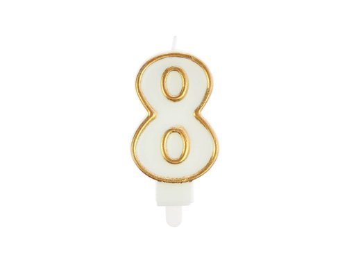 Gold Candle no 8 - 1 pc