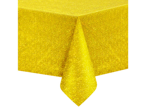 Gold Foil Plastic Table Cover - 137 x 274 cm