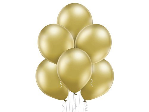 Gold Glossy balloons - 14'' - 8 pcs.