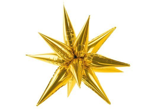 Gold Star-Burst Foil 3D Balloon - 95 cm - 1 pc