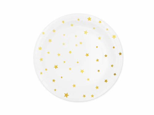 Gold Stars Paper Plates - 18 cm - 6 pcs