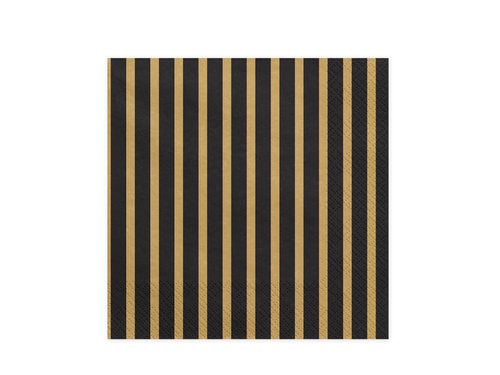 Gold Stripes napkins - 33 cm - 20 pcs.