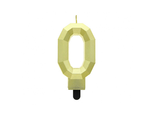 Gold diamond Candle no 0 - 1 pc