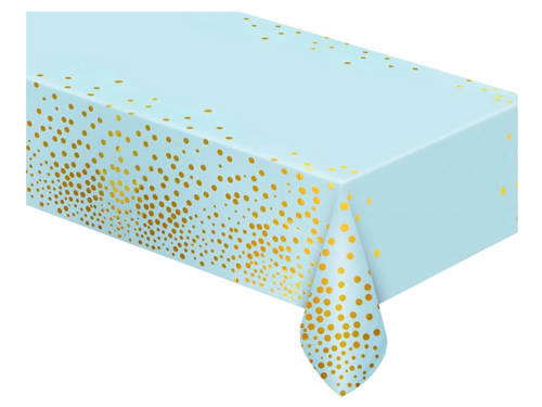 Gold dots tablecover - 137x183 cm - 1 pc