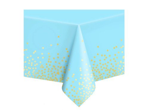 Gold dots tablecover - 137x274 cm - 1 pc