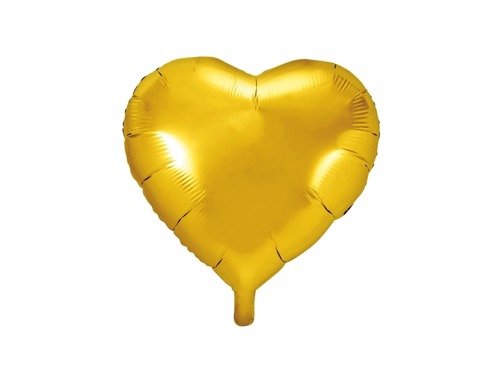 Gold metallic Heart Foil Balloon - 45 cm - 1 pc