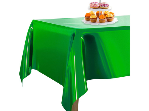 Green Foil Plastic Table Cover - 137 x 183 cm