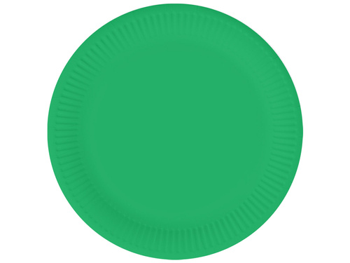 Green Paper Plates - 18 cm - 6 pcs