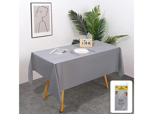 Grey Tablecover - 137 x 274 cm - 1 pc