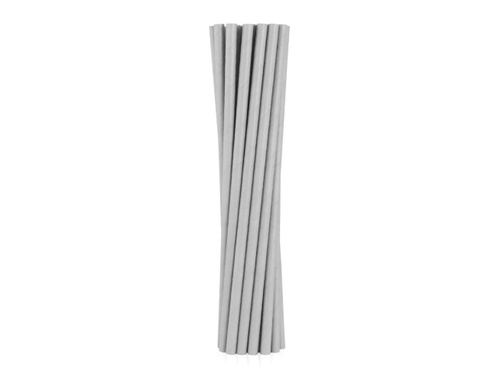 Grey straws - 19,7 cm - 12 pcs