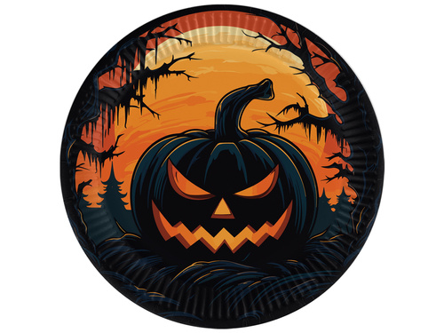 Halloween paper plates - 18 cm - 6 pcs.