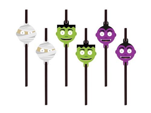 Halloween straws - 6 pcs