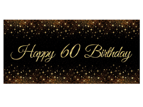 Happy 60 Birthday poster - 70 x 33 cm