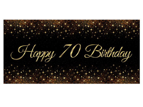 Happy 70 Birthday poster - 70 x 33 cm