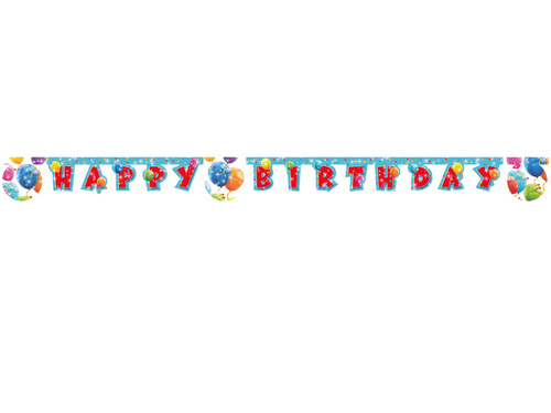 Happy Birthday Balloons banner - 1 pc.