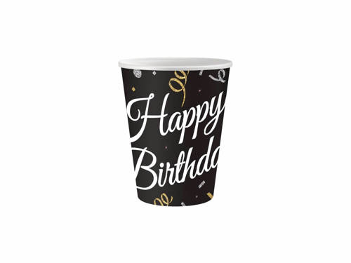 Happy Birthday Cups - 250 ml - 6 pcs