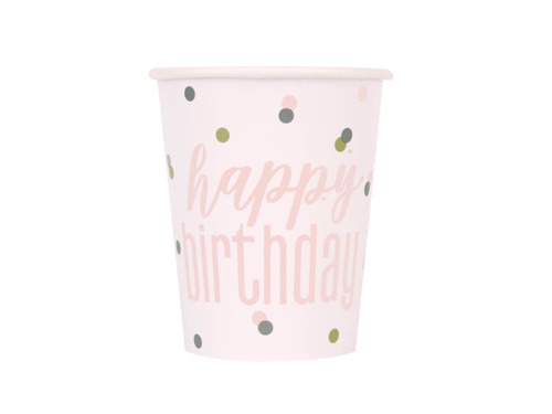 Happy Birthday Cups - 270 ml - 8 pcs