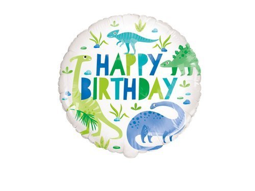 Happy Birthday Dino Foil Balloon - 46 cm - 1 pc