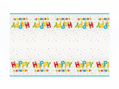 Happy Birthday Tablecover - 137 x 213 cm - 1 pc