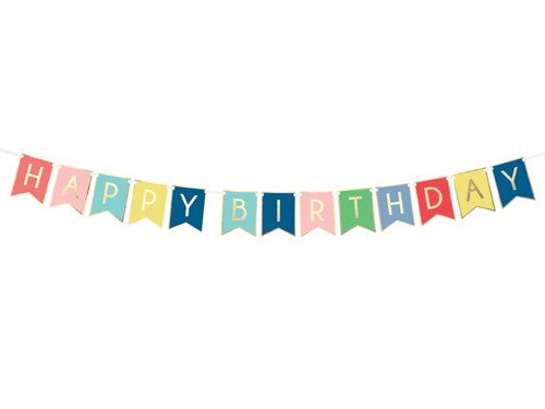 Happy Birthday banner - 175 cm - 1 pc