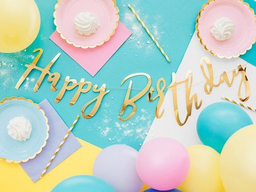 Happy Birthday banner - 62 cm - 1 pc