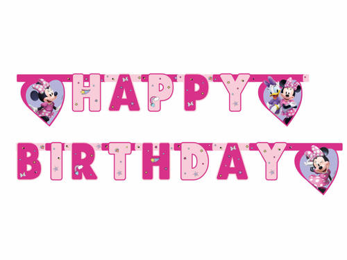 Happy Birthday die-cut banner Minnie - 1 pc