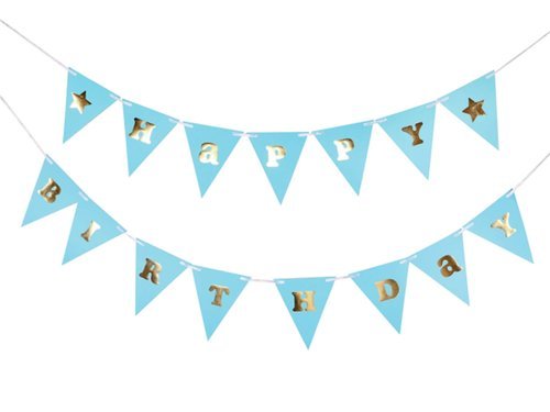 Happy Birthday flag banner -  1 pc