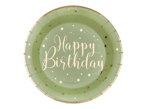 Happy Birthday plate - 22,5 cm - 10 pcs