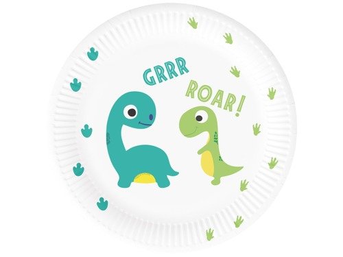 Happy Dinosaurs Plates - 18 cm - 6 pcs