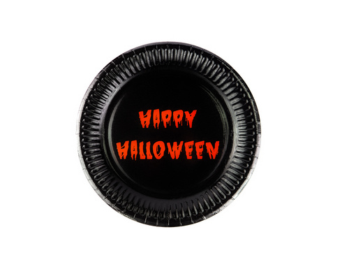 Happy Halloween paper plates - 18 cm - 6 pcs