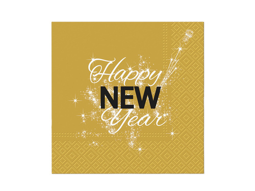 Happy New Year Lunch Napkins - 33 cm - 20 pcs