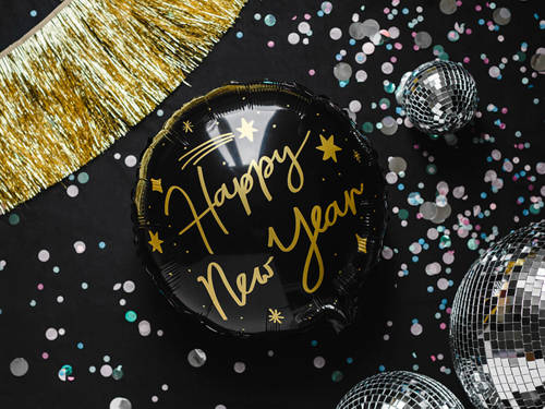 Happy New Year Standard Foil Balloons - 35 cm - 1 pc