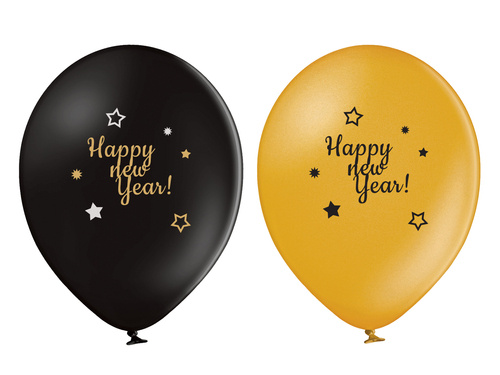 Happy New Year balloons - 12" - 6 pcs