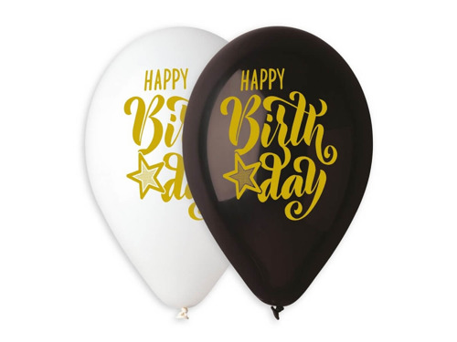 Happy birthday balloons - 33 cm - 5 pcs