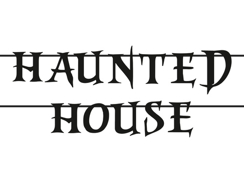 Haunted House Large Banner - 500 cm - 1 pc