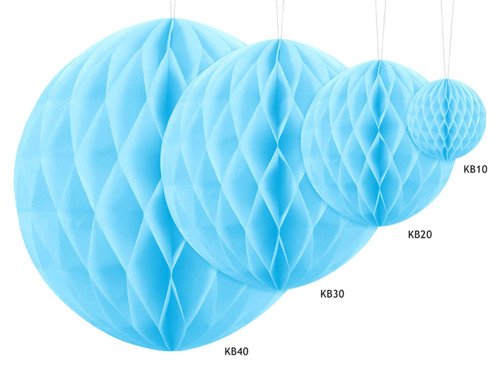 Honeycomb Ball sky-blue - 20 cm - 1 pc