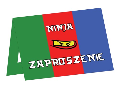Invitation card Ninja - 6 pcs
