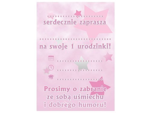 Invitation card Stars - 6 pcs