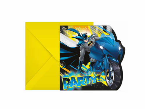 Invitation card & envelope Batman - 6 pc