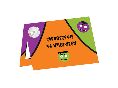 Invitation card & envelope Halloween - 6 pcs