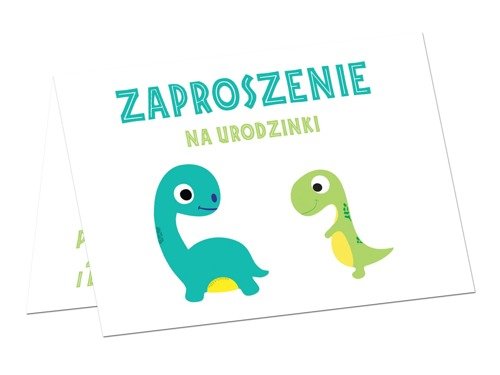 Invitation card & envelope Happy Dinosaurs - 6 pcs