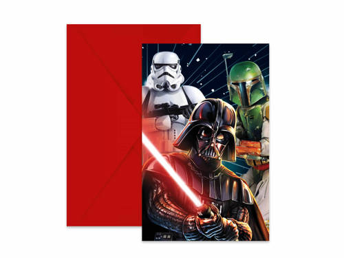 Invitation card & envelope Star Wars - 6 pc
