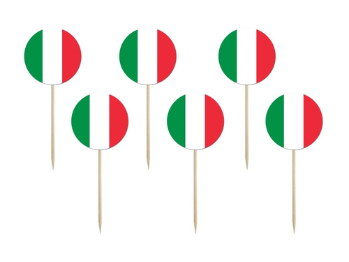 Italy Flag cake picks - 6 pcs.