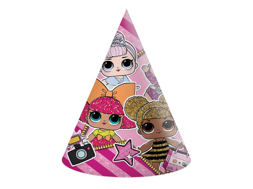 LOL Glitterati Paper Hats - 6 pcs